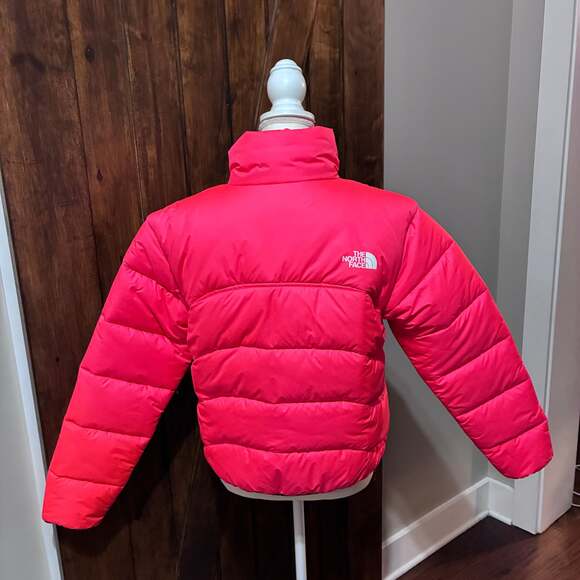 The North Face Nuptse Puffer Jacket, Pink Small — Iconic Winter Outerwear - Picture 2 of 5